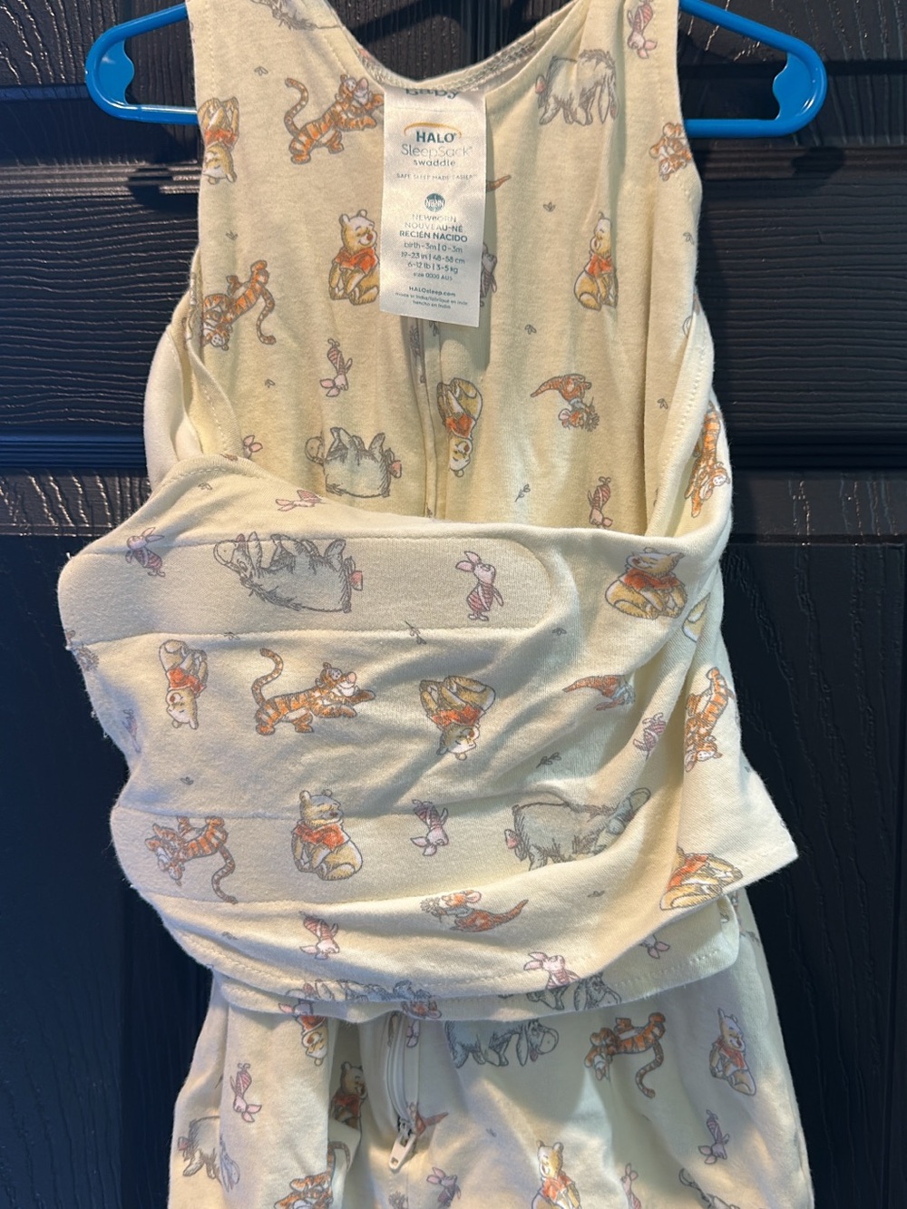 Halo Winnie the Pooh sleep Sack and swaddle